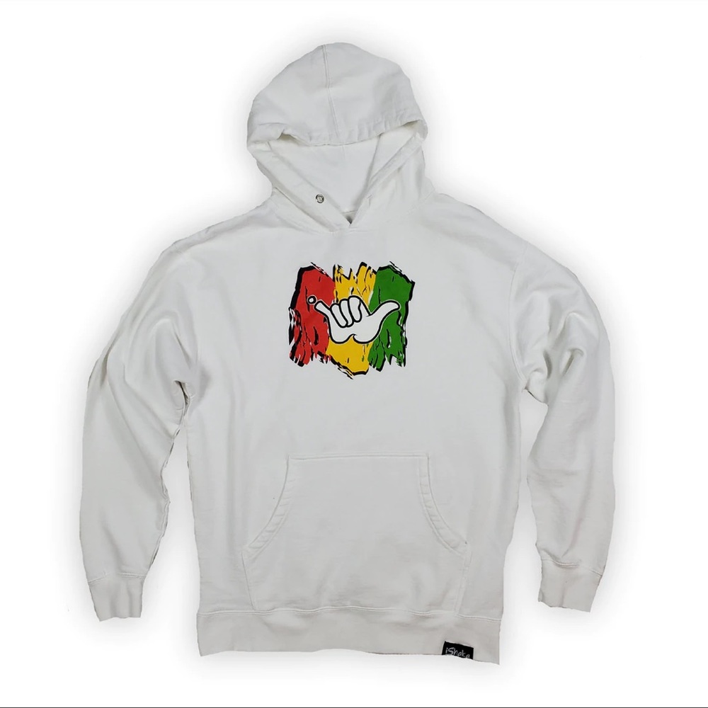 WHITE RASTA HOODIE
